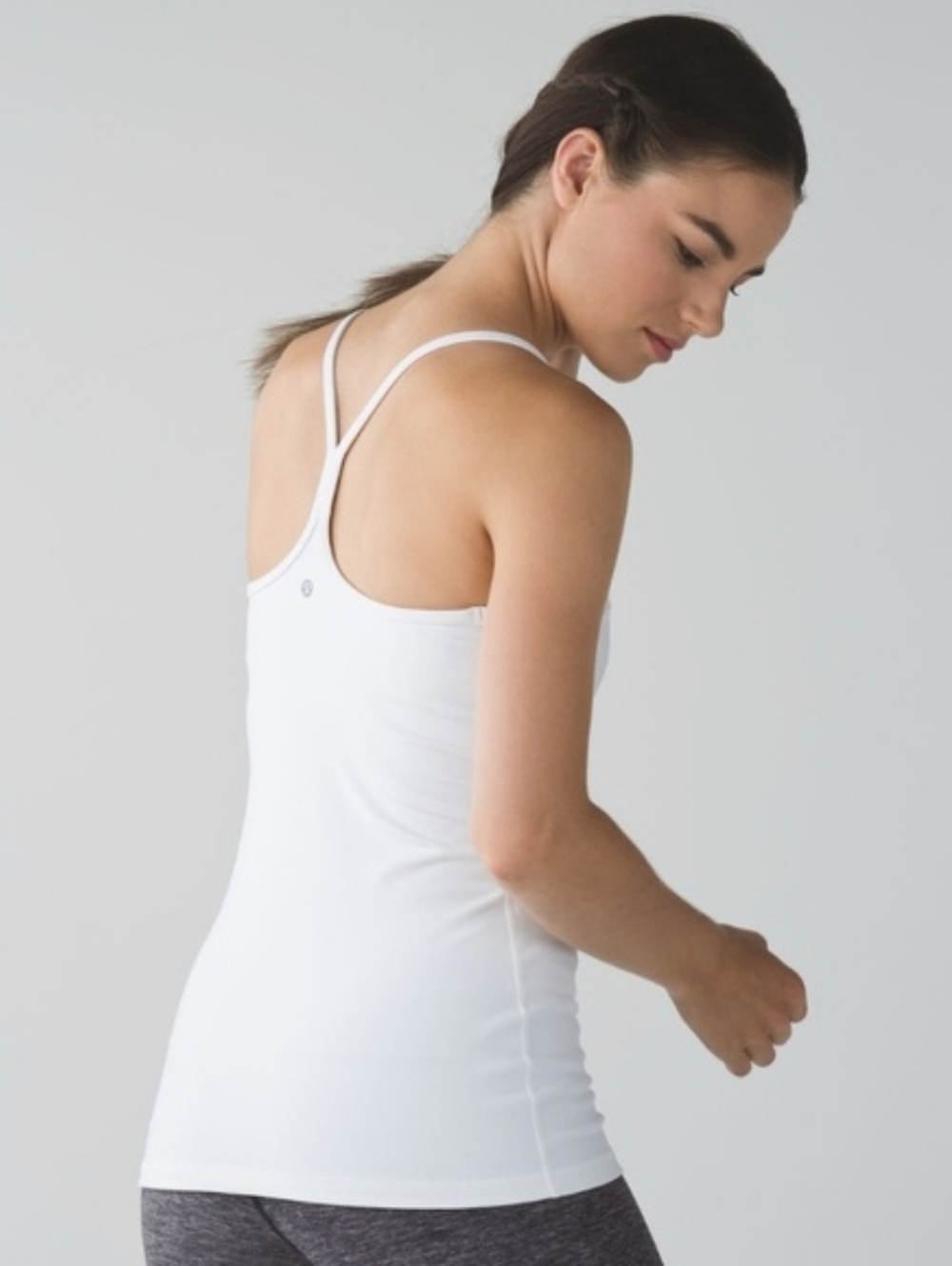 Lululemon Power Y White Racerback Cami Tank Top, Size 8